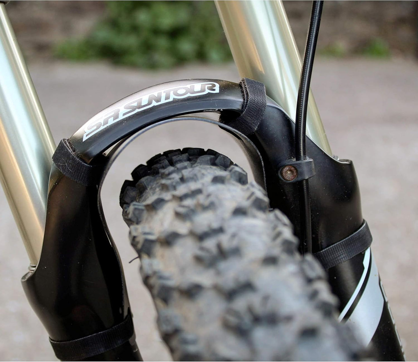 Mucky Nutz Face Fender XL, Black, Stainless Steel, Mountain Bike, Front