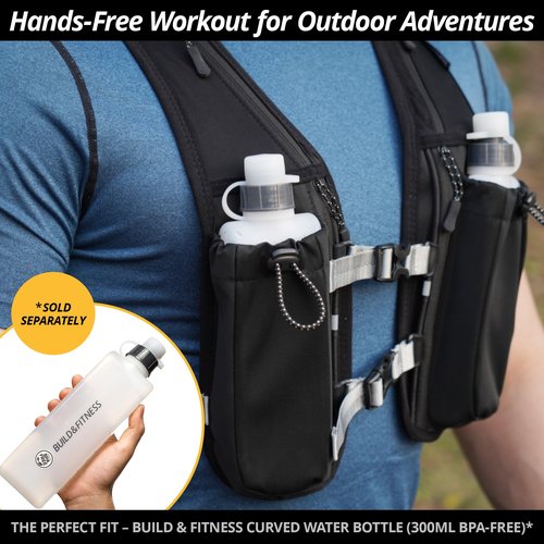 Running Hydration Vest for Women and Men. Reflective, 8 Pocket, Quick Dry, Water-Resistant, Breathable, Adjustable Backpack for Runs, Hiking, Cycling, Trails, Marathons