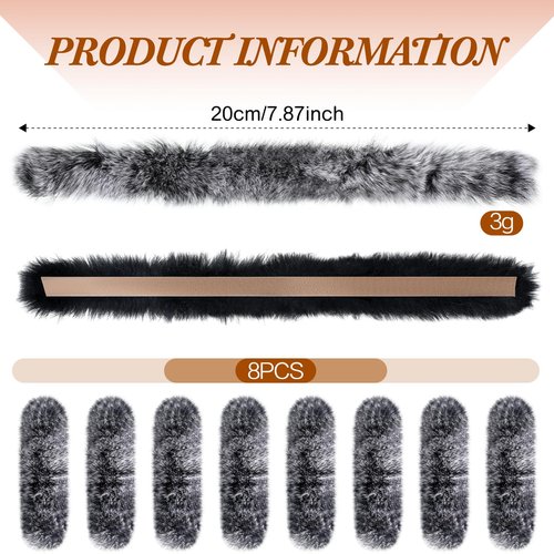 Wettarn 8 Pcs Otter Hide Bow String Silencer, Dampener Compound Bow String Accessories, Suitable for Recurve Traditional Hunting Shock Absorption