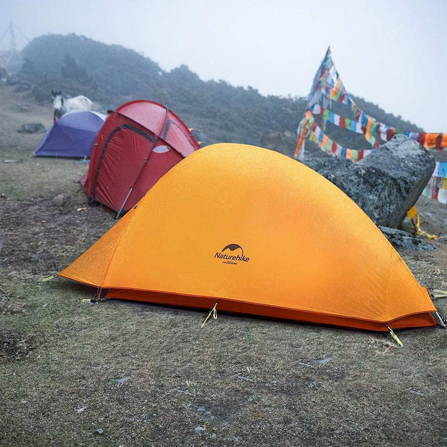 Naturehike Cloud-Up 1 Person Tent, Lightweight Backpacking Tents for One Man, Waterproof Ultralight One Person Tent for Camping Hiking Backpacking