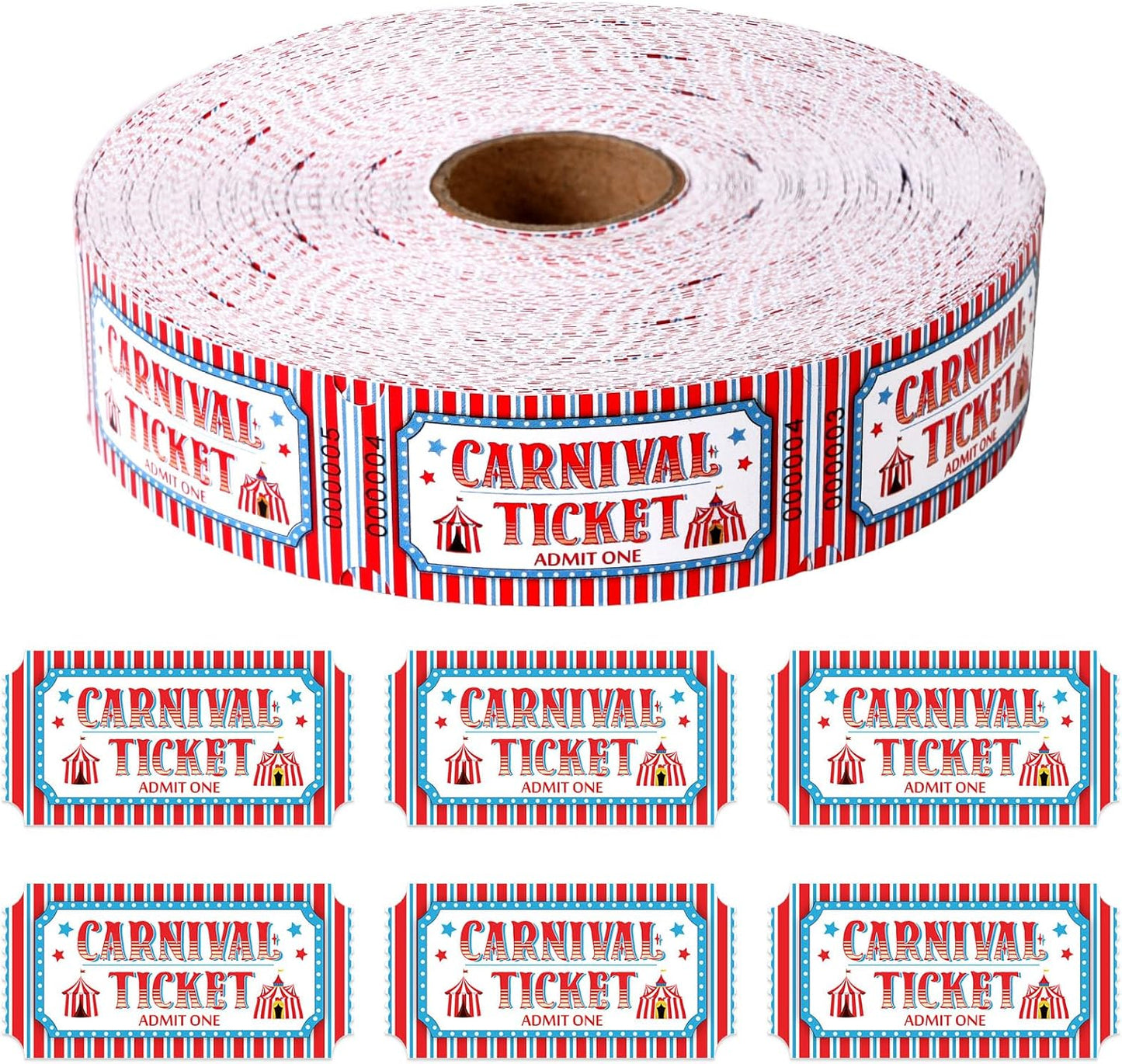 1000 Pcs Drink Ticket Single Raffle Tickets Roll Cocktail Design Free Drink Ticket for Events Wedding Work Formal Parties Leisure Class Reward