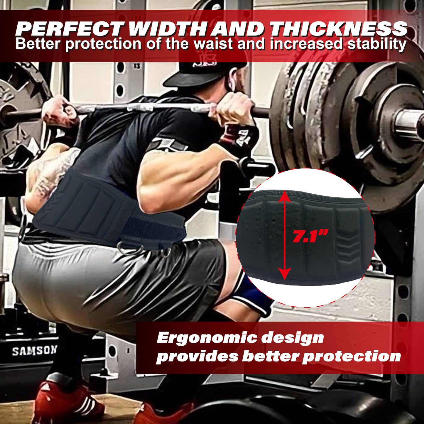 3-in-1 Weight lifting belt for Gym, Self-Locking Dip Training Belt with Lron Chain, Men and Women Premium Fitness Belt for Pull Up, Squat, Powerlifting, Deadlift.