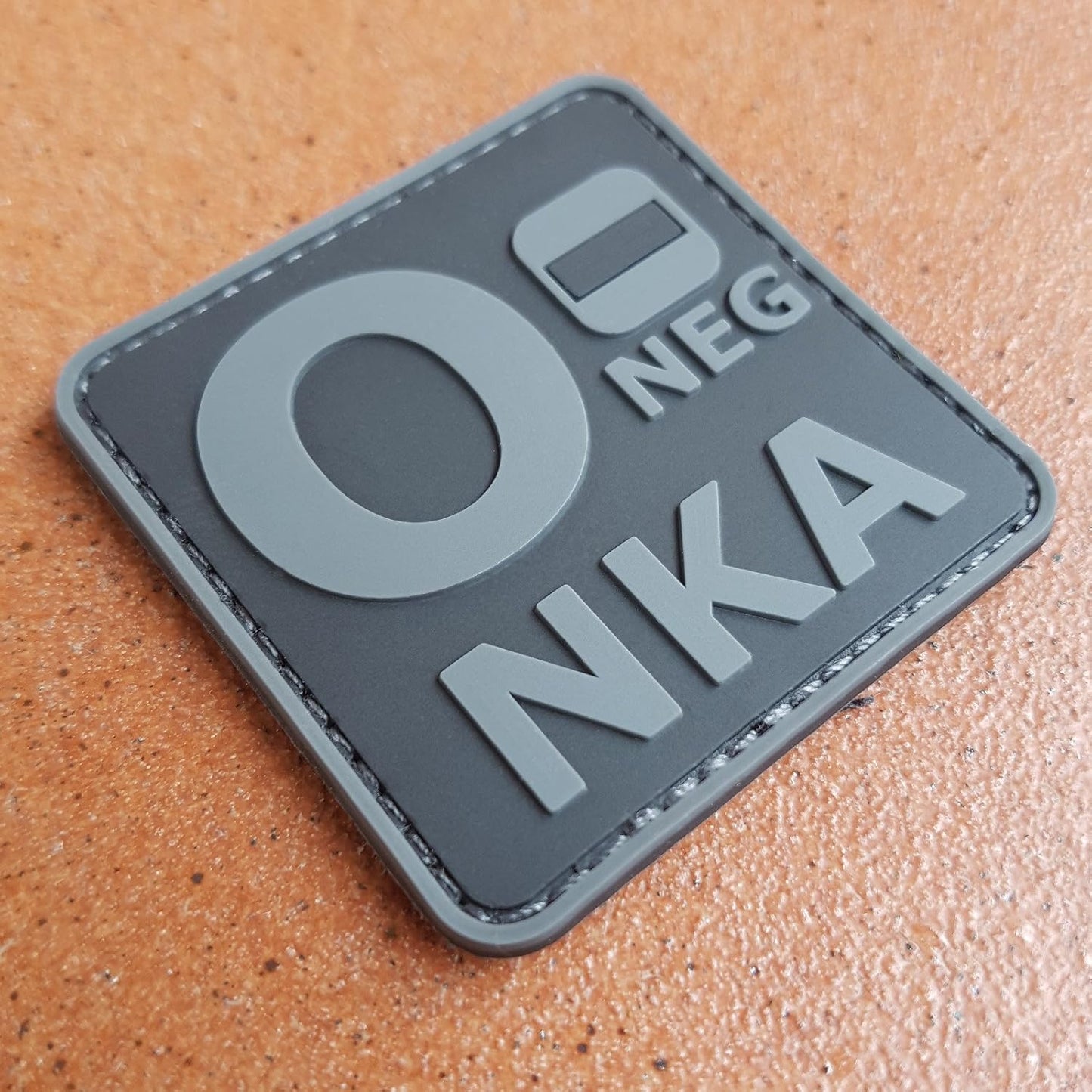 First Aid Patch 2x2 O Negative Compatible with Velcro PVC Patches for Vest Plate Carrier Ifak Patch First Aid Kit Blood Type (Blackout Subdued)