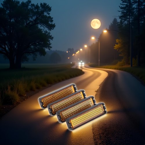 Calsgkspray 4-Piece Yellow Bicycle Pedal Reflector Safety Night Cycling Accessory for Mountain Bike, Road Bike