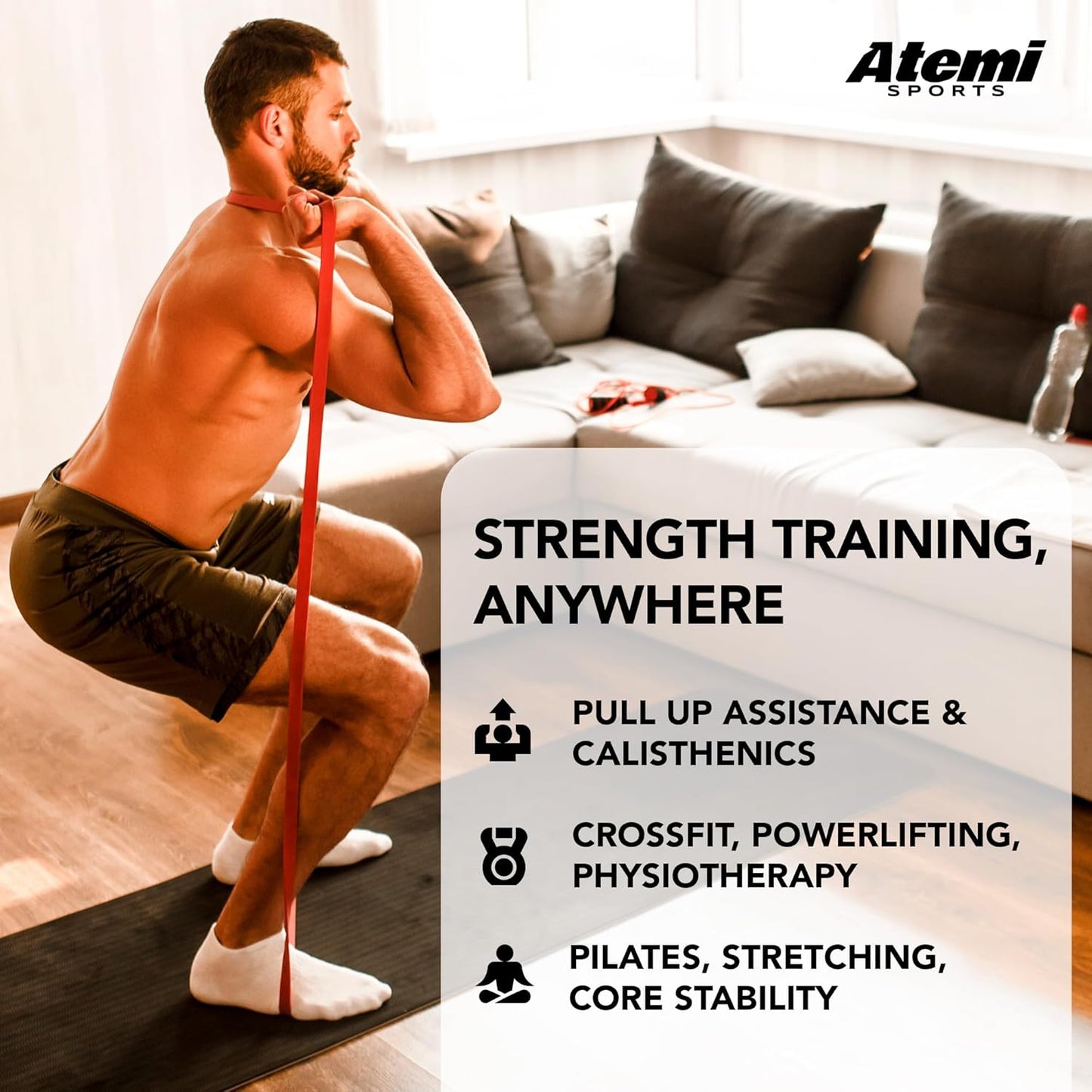 Exercise Bands for Working Out | Long Resistance Pull Up Bands for Men & Women | Workout Resistance Loop | Gym Elastic Band for Workouts, Calisthenics, Crossfit and Physiotherapy