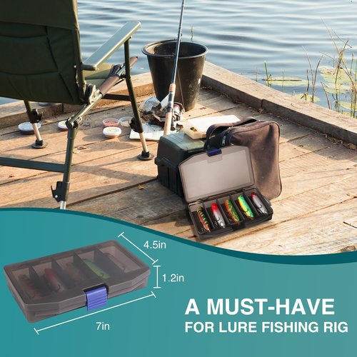 FLISSA 5PCS Top Water Fishing Lures Kits, Bass Fishing Lures for Freshwater & Saltwater, Realistic Hard Bait, Popper Fishing Lure with Treble Hooks for Trout, Bass, Salmon, Walleye Fishing