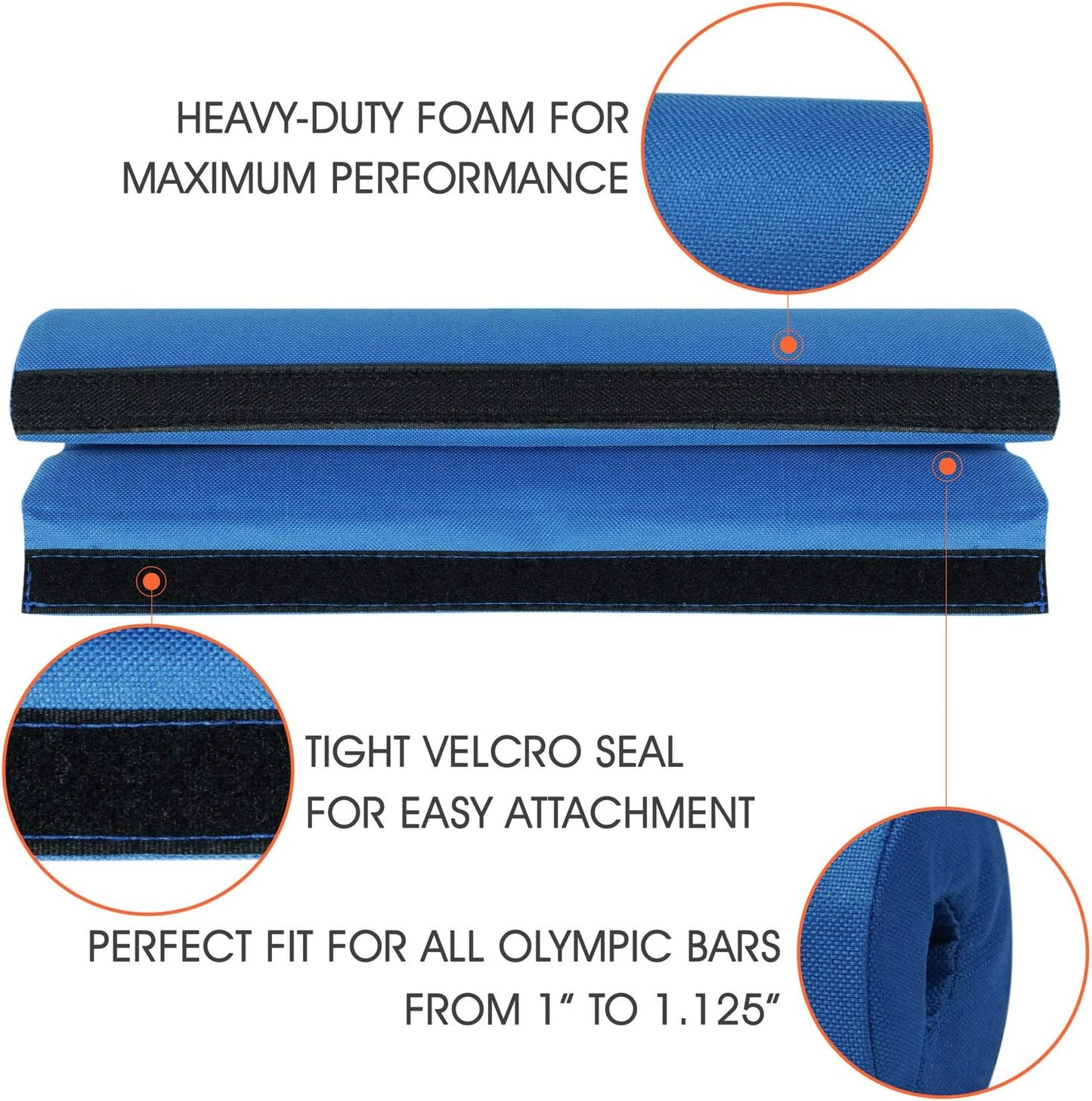Yes4All Barbell Thick Foam Nylon Pad, Neck Shoulder Protective Pad For Lunges, Squats And Hip Thrust Fit Standard Olympic Bar