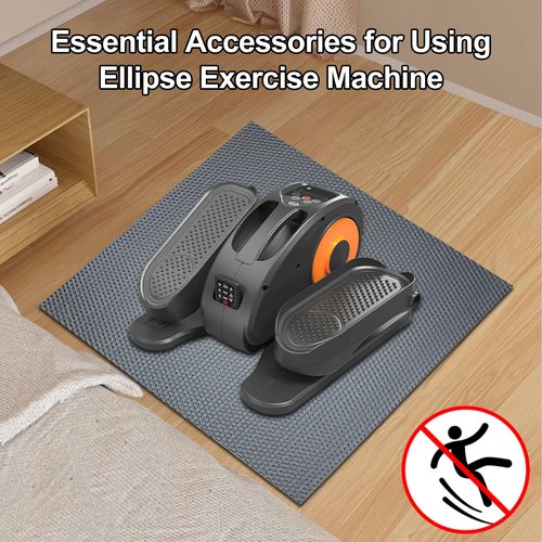 Non-Slip Mat for Ellipse Leg Exerciser Machine, Apply to Under Desk Elliptical Peddler While Sitting, Perfect for Electric Seated Foot Pedal Exerciser, Enhanced Stability & Floor Protection