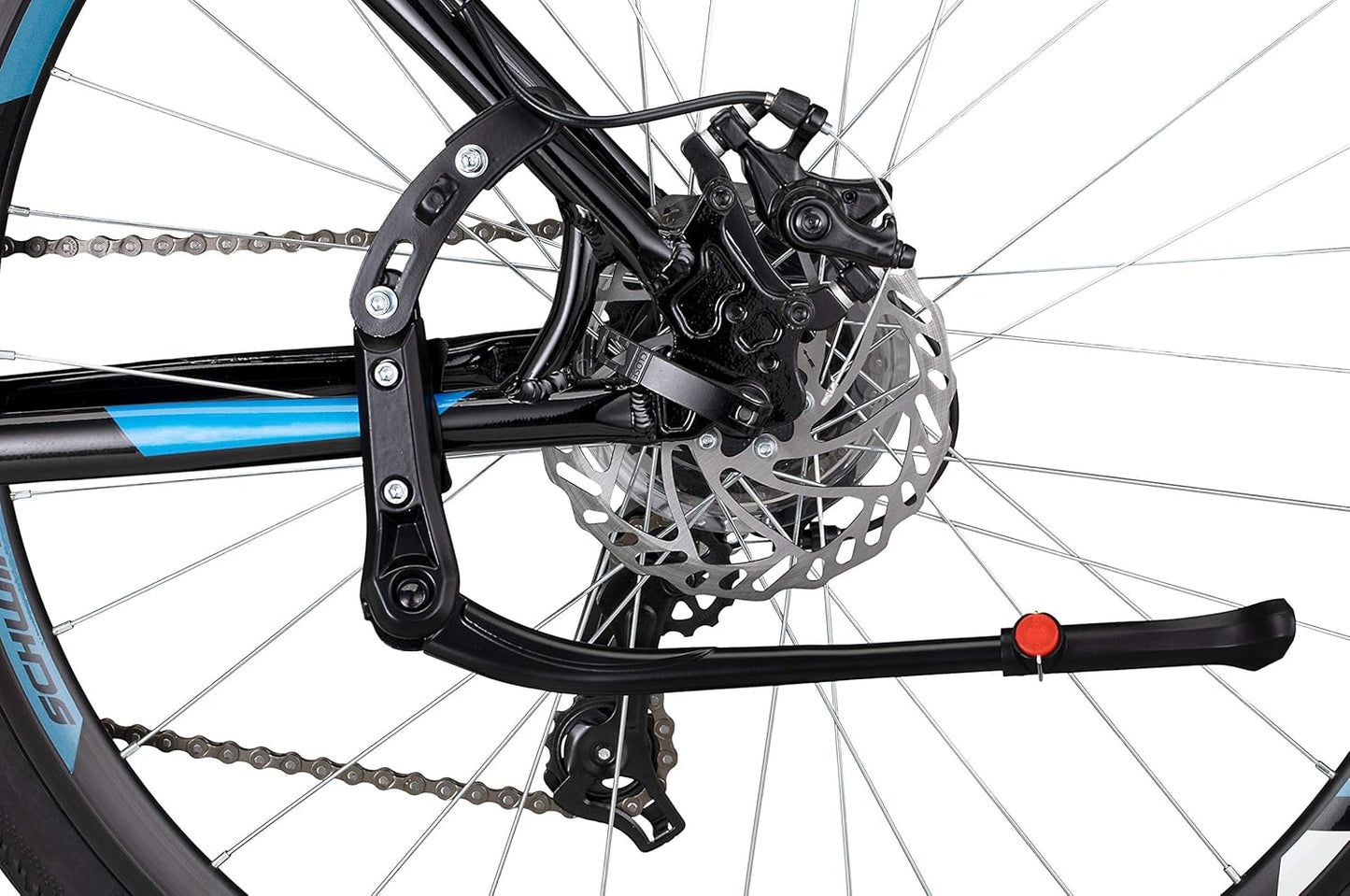 Schwinn Center or Rear Mounted Kickstand for Adult and Kids Bike, Lightweight, Convenient for Upright Storage, Bicycle Parts and Accessories, Perfect for Bikes Without Factory Mounting Plate