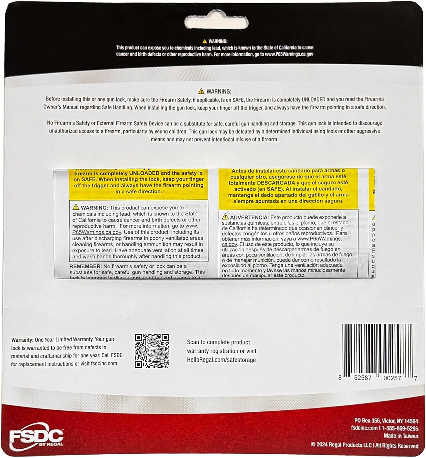 (Firearm Safety Devices – FSDC-CL1996RCB 14" Combination Cable Gun Lock - California DOJ Approved Lock - Scratch-Resistant Paint Finish – 3-Pack