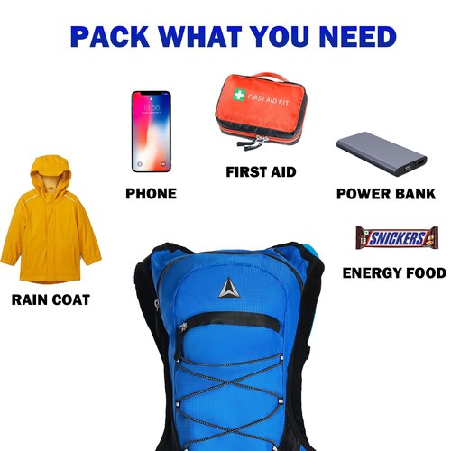 Cango Large Capacity Hydration Backpack with 2L Water Bladder, High Flow Bite Valve, Lightweight Cycling Backpack, Insulated Hydration Running/Hiking Backpack with Storage