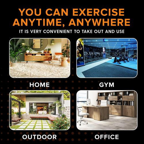 Vyva Fyt Heavy-Duty 25-in-1 Push-Up Board – Multi-Functional Home Workout Equipment for Comprehensive Upper Body Strength Training – Professional Fitness System for Men & Women (Orange Handles)