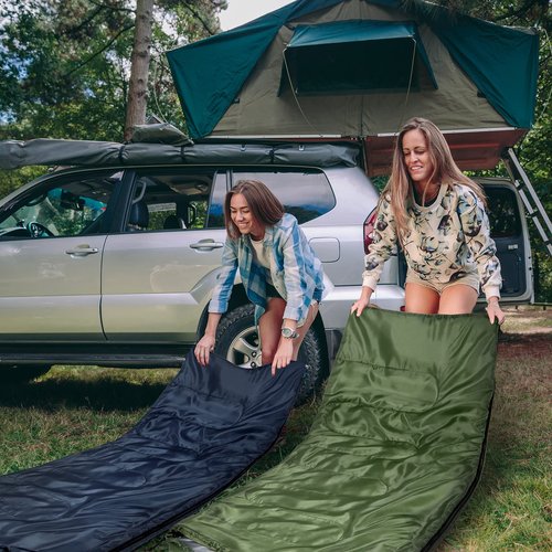 Tudomro 2 Pcs Camping Sleeping Bag for Adults, Lightweight Waterproof Camping Gear to Keep Warm for Spring Summer Fall Outdoor Backpacking Hiking Travel (Blue,Green)