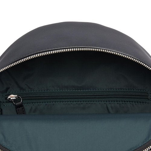 Lacoste Women's Daily Lifestyle Coated Canvas Backpack, Black, One Size