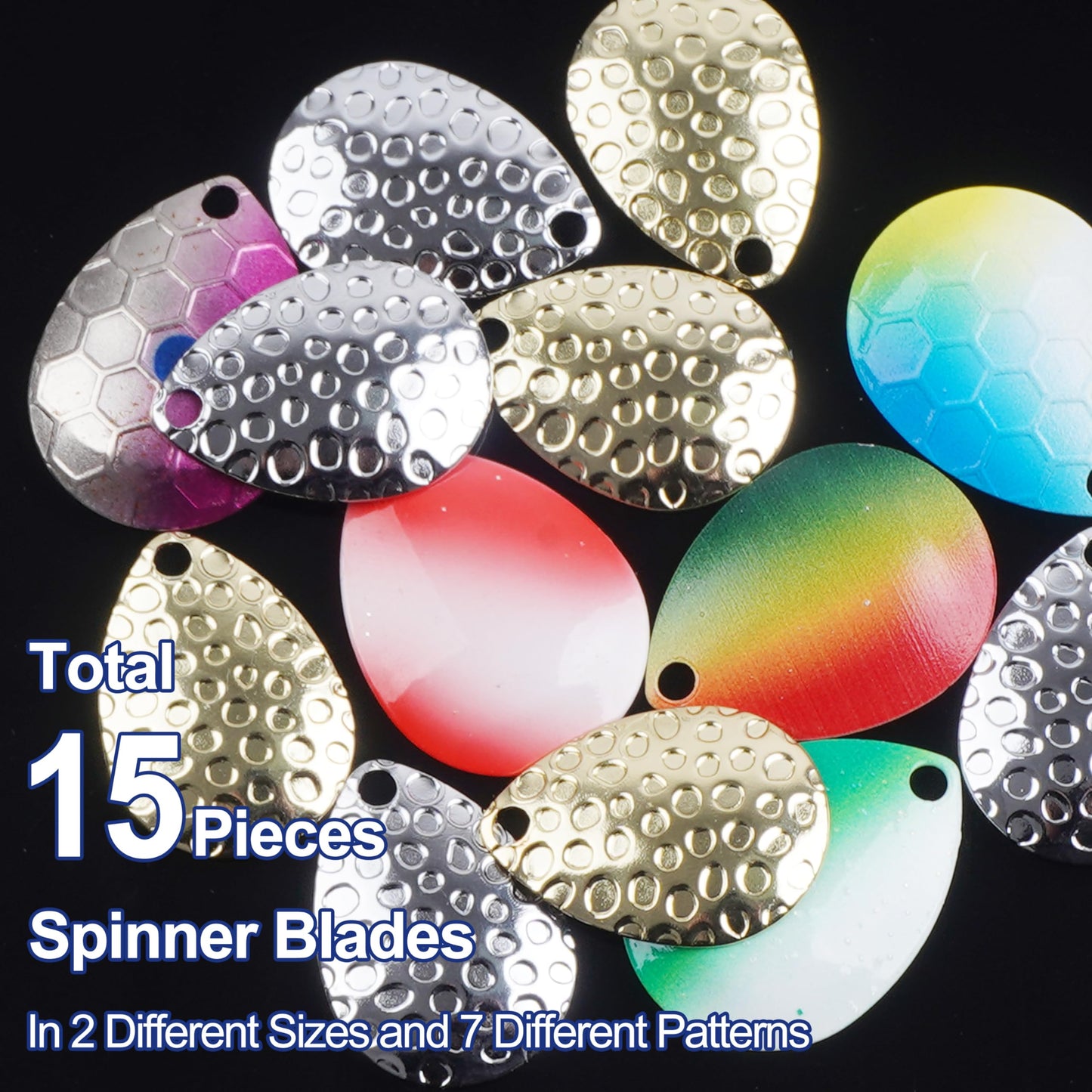 Fishing Lure Making Kit 165pcs DIY Spinner Bait Making Kit Includes Colorado Blades Hooks Stacked Fishing Beads for Fishing Rigs Walleye Rigs Trolling Rigs Crawler Harness Trout Bass Salmon