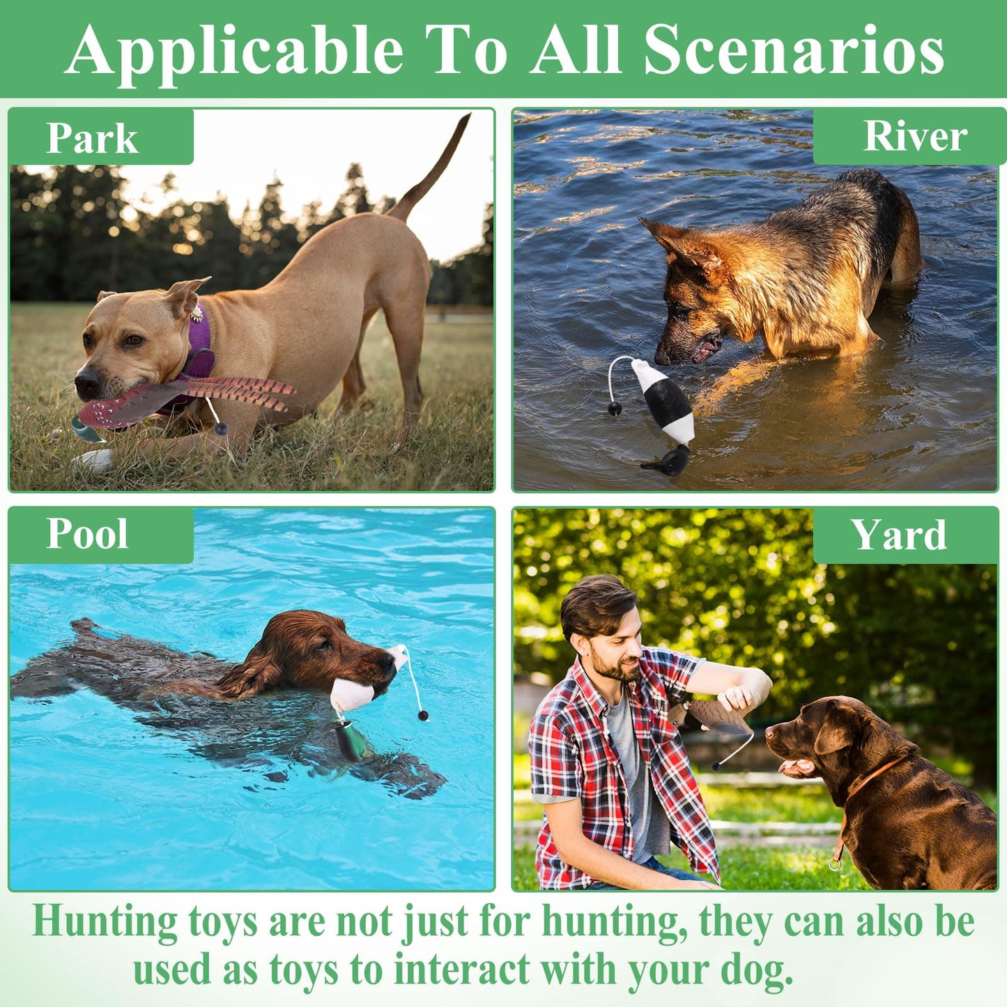 FIONUPI 3 Pcs Pheasant Toy for Dog Training Hunting Dogs Training Duck Bumper Tools Floating Dead Fowl Trainer Foam Interactive Toys for Pet Dog Training