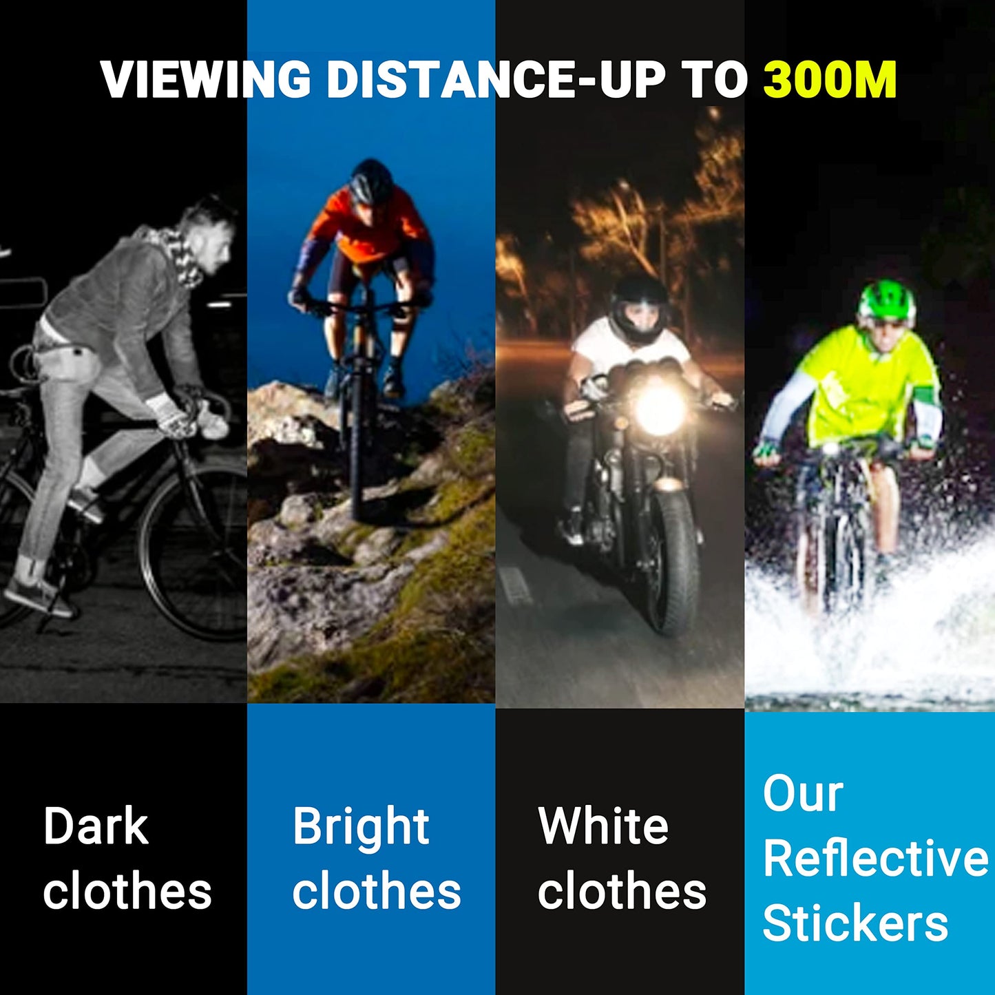 Himiway 42 Pcs Yellow/Grey Bike Reflective Stickers Outdoor Waterproof Bicycle Reflective Tape Night Safety Warning Reflective Decals for Bike, Wheelchairs, Motorbike, Helmet, Scooter, Hard Hat etc.