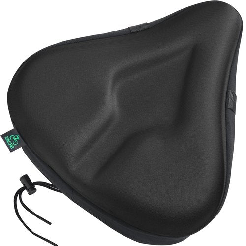Zacro Oversized Bike Saddle Seat Cushion for Men & Women - Extra Comfort Wide Gel Padded Bike Seat Cover, Fit with Road Montain Peloton Stationary Bicycle, Indoor & Outdoor