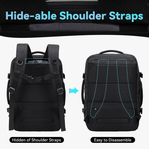 Victoriatourist Carry on Travel Backpack & Sling Bag for Men Women | Extra Large 40L Flight Approved Expandable Suitcase & Shoulder Crossbody Backpack Chest Bag Daily Travel Casual Hiking Daypack