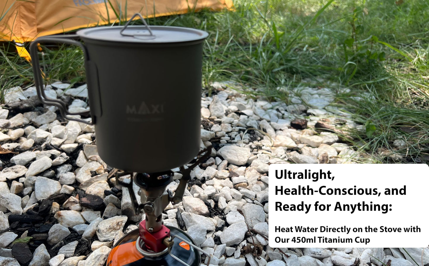Portable 450ml Titanium Mug with Lid - Ideal for Outdoor Adventures