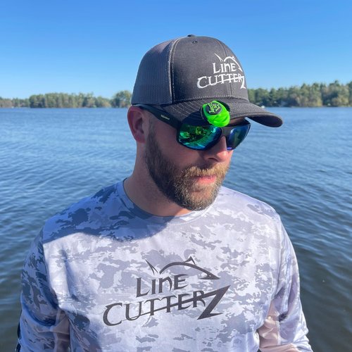 LINE CUTTERZ Patented Dual Hybrid Ceramic Cutter + Stainless Steel Micro Scissors Fishing Line Cutter - Orange