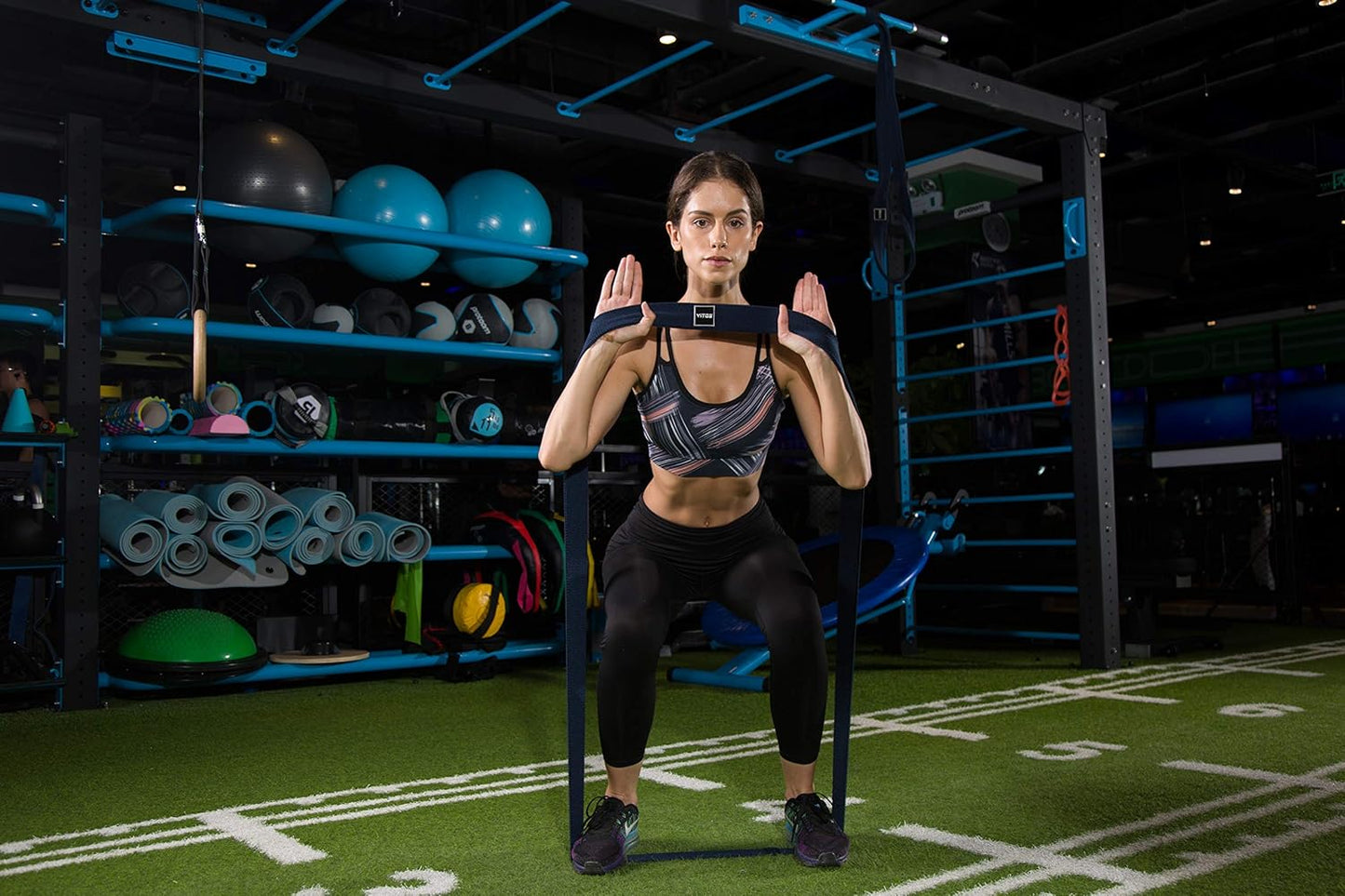 Vitos Fitness Polyester V-Power Band | Allergy Prevention Snap Proof Pull Up Assist Heavy Duty Resistance Mobility Lifting Perfect Body Stretching Training
