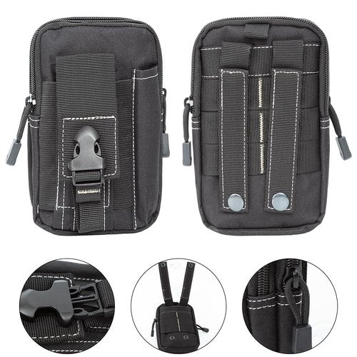 YeulionCraft Tactical Molle Pouch Men Belt Waist Bag Compact Outdoor Multipurpose Utility Gadget with Cell Phone Holster Holder for Cycling Running Hiking