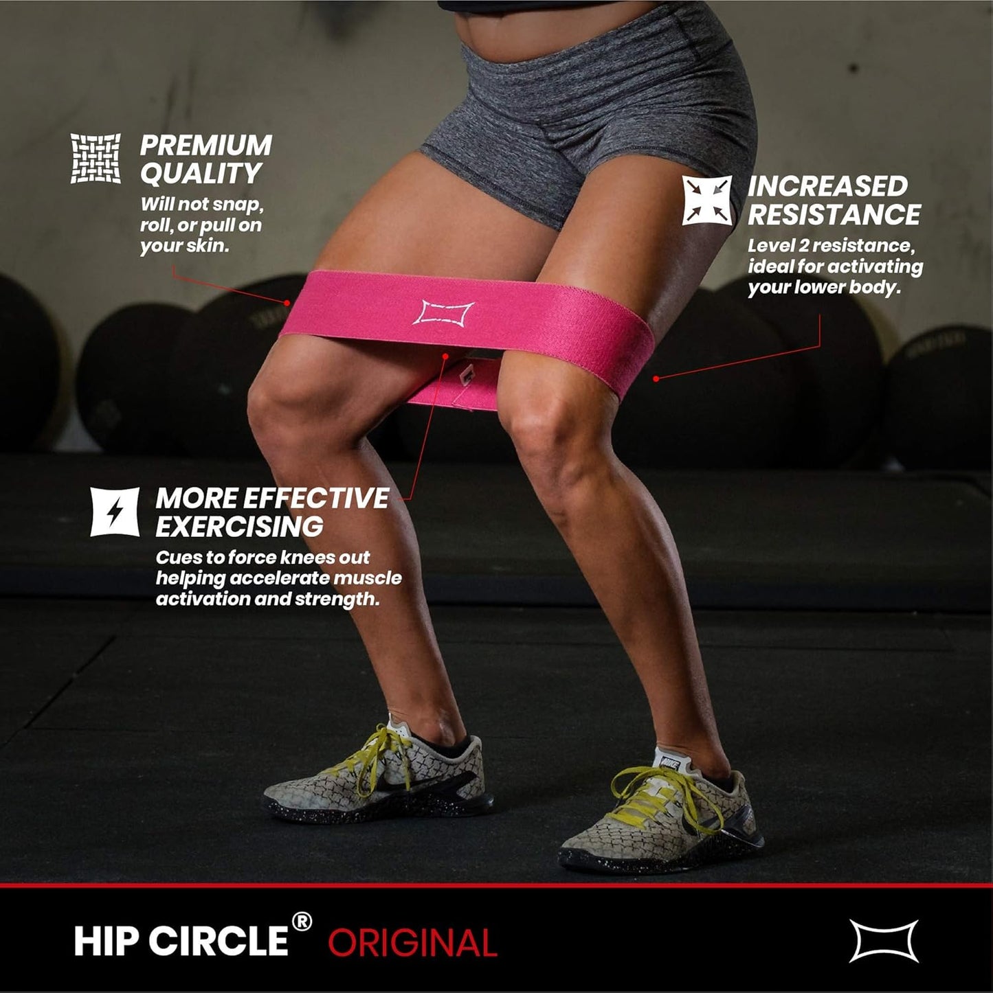 Mark Bell Sling Shot Hip Circle Resistance Bands for Exercising (Level 2)