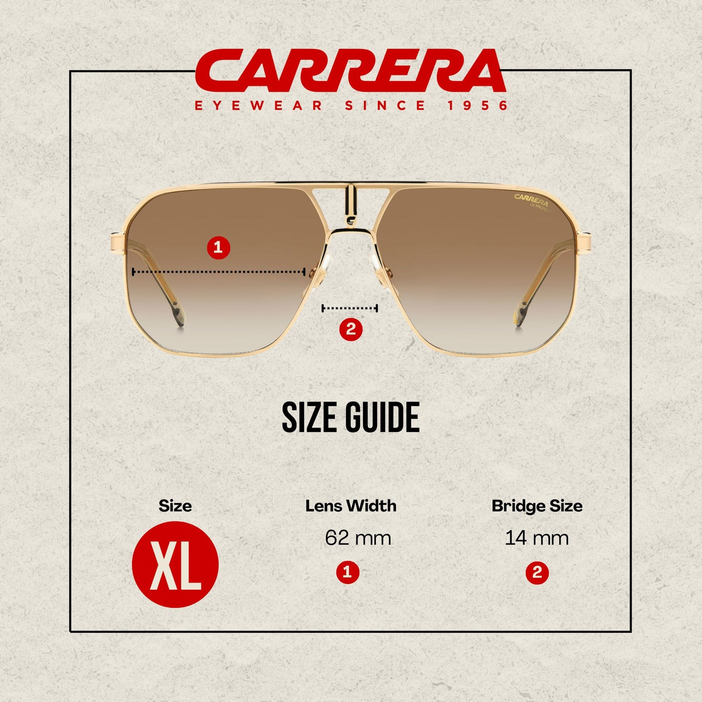 Carrera CA1062/S J5G 62MM Gold / 86 Black Brown Green Square Sunglasses for Men + BUNDLE With Designer iWear Complimentary Eyewear Kit