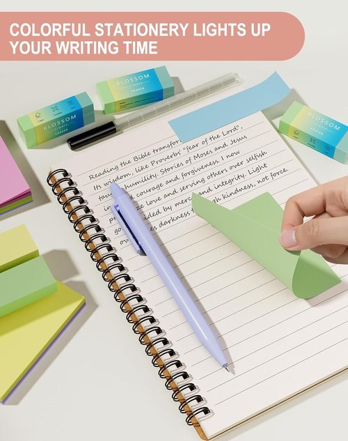 Bible Journaling Kit 39-Piece Set with Morandi and Neon Highlighters, No Bleed Bible Study Supplies for Church Classroom Home, Christian Gift for Women (Green)