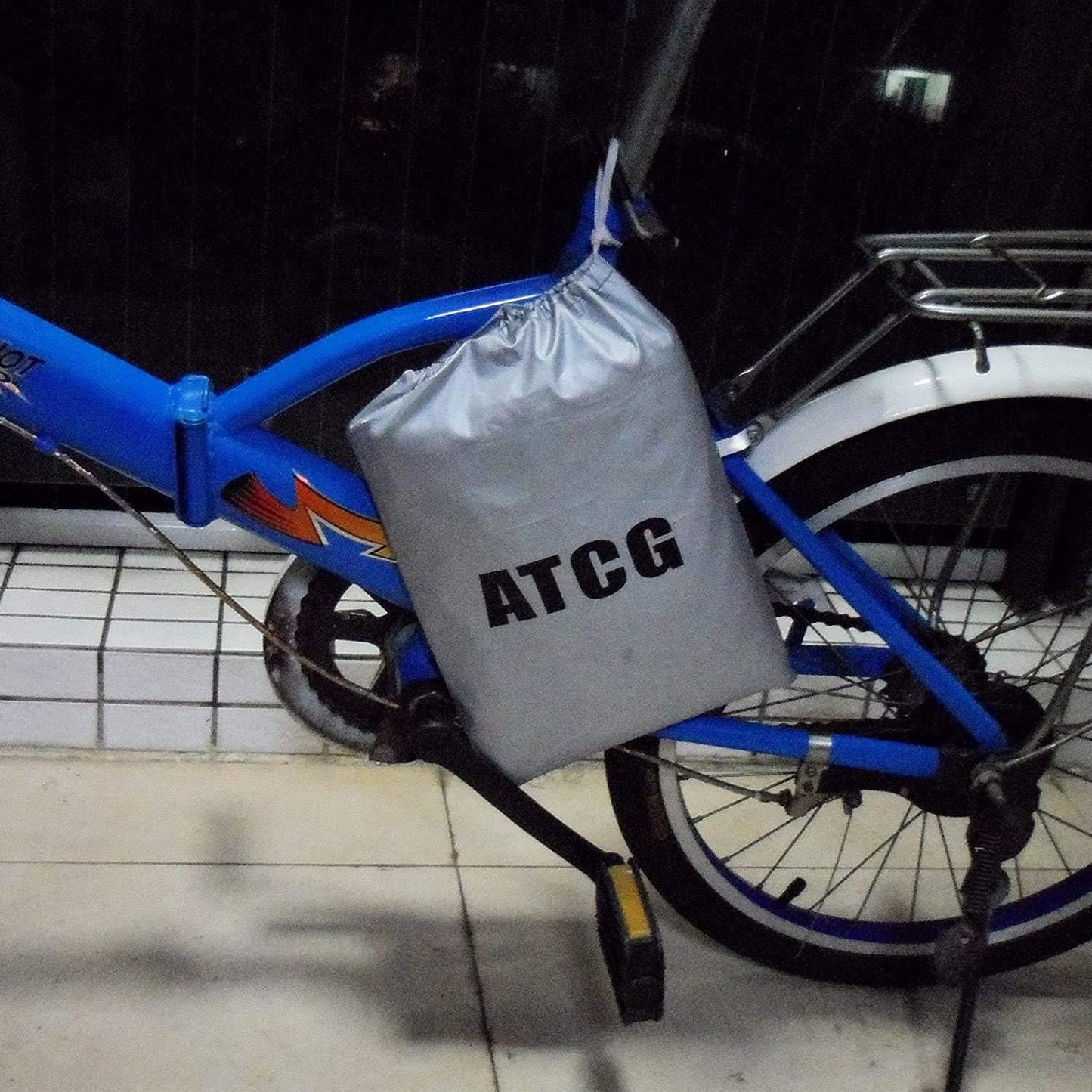ATCG Bike Cover 190T Nylon Waterproof Bicycle Cover for 20" Bike, Kid's Bike Outdoor Storage with a Bag, S
