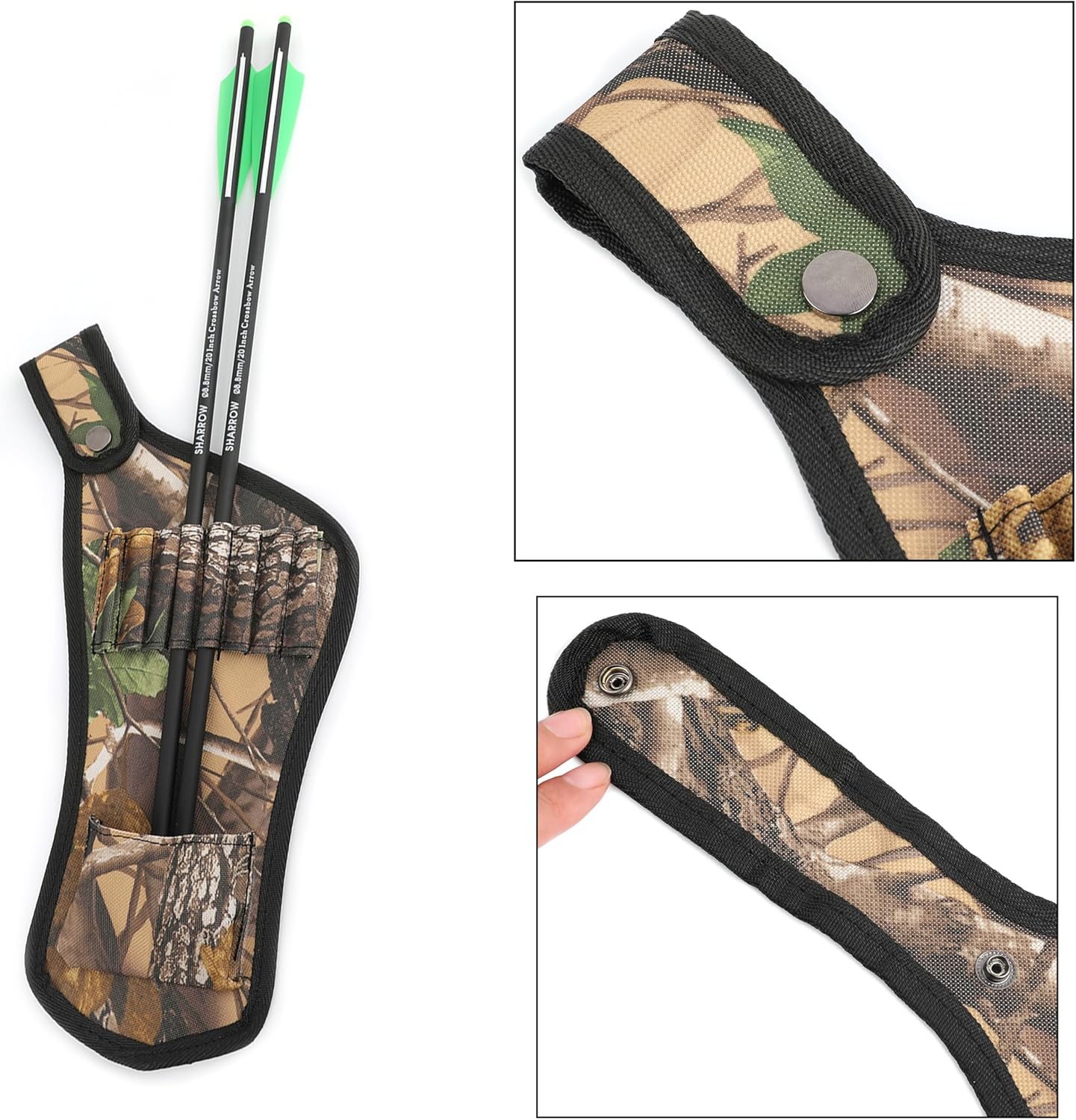 ZSHJGJR Archery Arrow Quiver Crossbow Arrow Quiver Hip Arrow Pocket Holder Waist