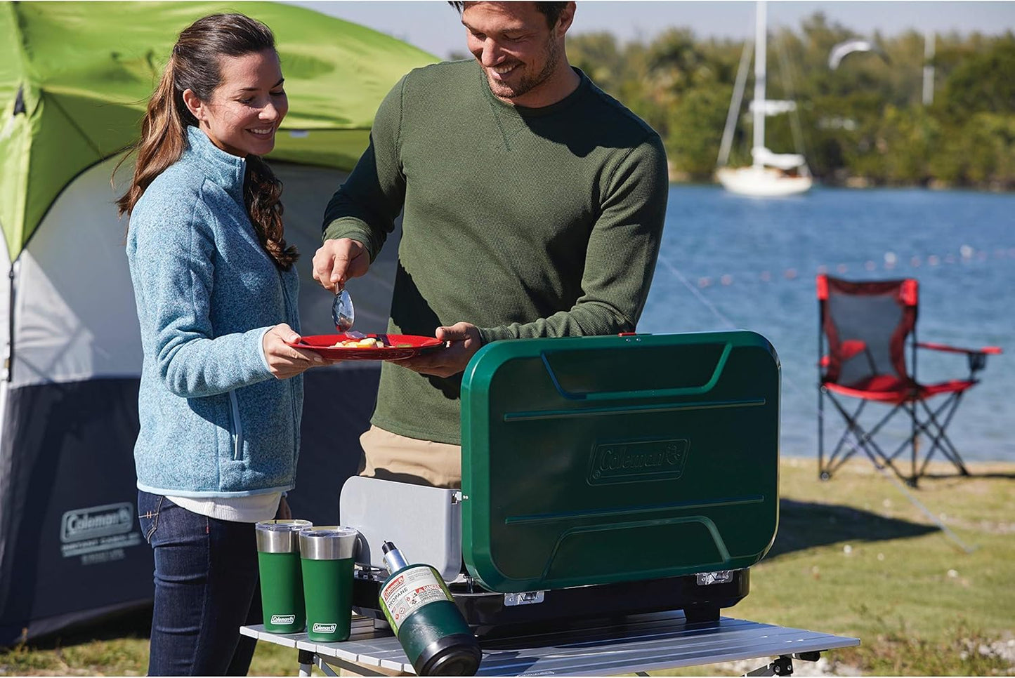 Coleman Classic Rechargeable 400 Lumens LED Lantern Water-Resistant Lantern with USB Charging Port and Carry Handle Great for Camping Power Outage Emergencies & Home Use