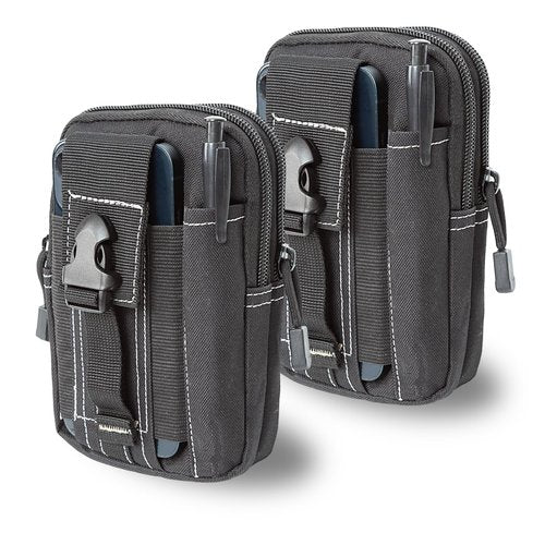 YeulionCraft Tactical Molle Pouch Men Belt Waist Bag Compact Outdoor Multipurpose Utility Gadget with Cell Phone Holster Holder for Cycling Running Hiking
