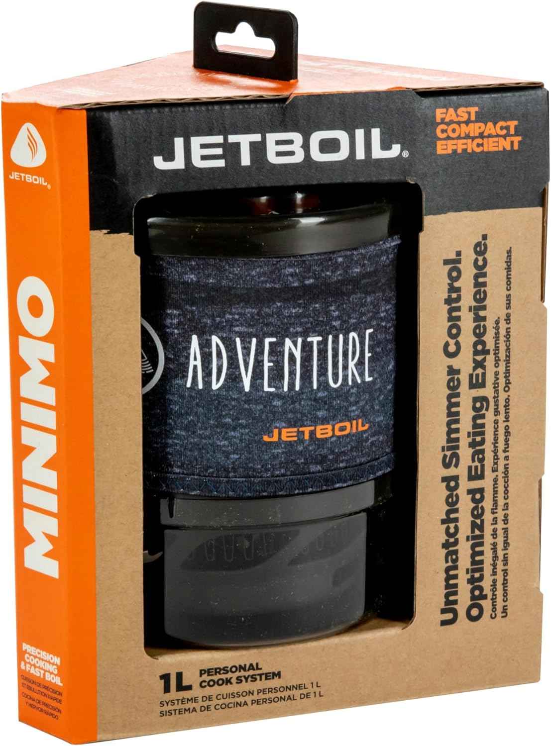 Jetboil MiniMo Camping Stove - Adjustable Heat Backpacking Cooking System