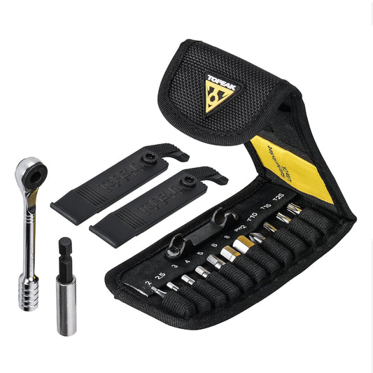 Topeak Ratchet Rocket Lite DX Bike Repair and Maintenance Tool, 16 Functions, Includes Nylon Bag, Black