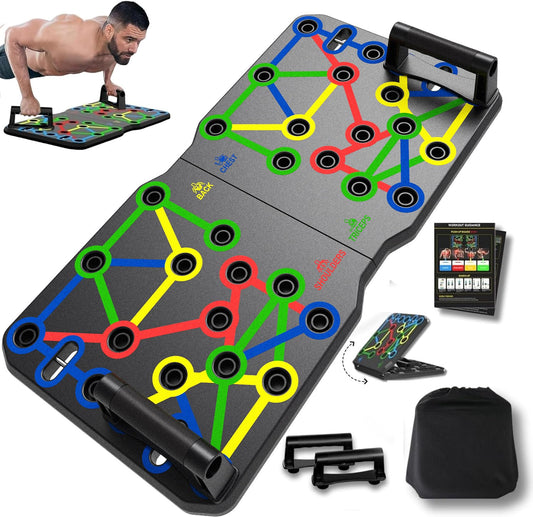 AERLANG Exral Large Push Up Board, Portable 30 in 2 Multi-functional Pushup Board for Strength Training, Workout Equipment for Push Up, Fat Burning Push Up Bar for Home Gym, Perfect Chest Workout Set for Men & Women