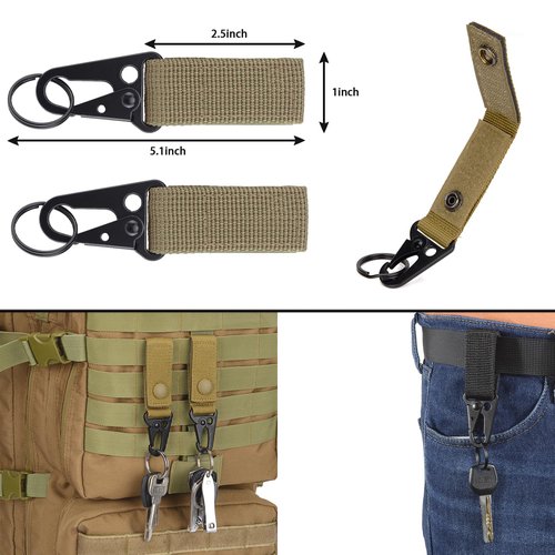 BOOSTEADY 36PCS Attachments for Tactical Backpack Vest Belt,D-Ring Grimloc Locking Gear Clip, Web Dominator Elastic Strings, Strap Management Tool Buckle,Hydration Tube Clips,Key Ring,MOLLE Bag