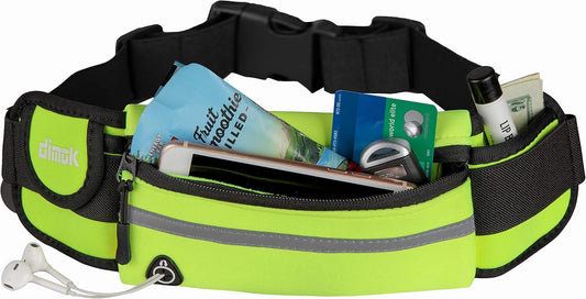 Running Belt Waist Pack - Water Resistant Runners Belt Fanny Pack for Hiking Fitness – Adjustable Running Pouch for Phones iPhone Android