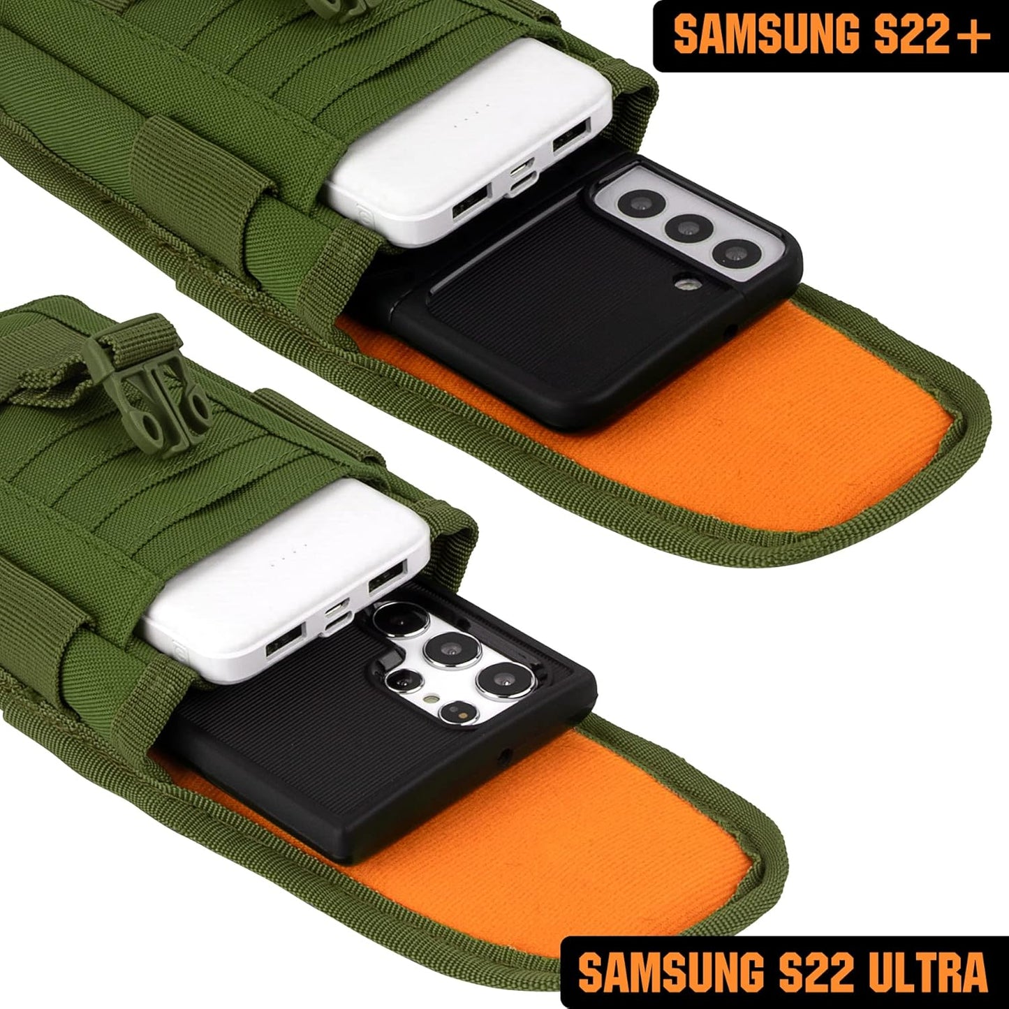 IronSeals Tactical Phone Holster Pouch, Tactical Smartphone Pouches Cellphone Case Molle Gadget Bag Molle Attachment Belt Holder Waist Bag for 4.7"-6.9" with US Flag Patch for iPhone 16 Pro/15 Pro