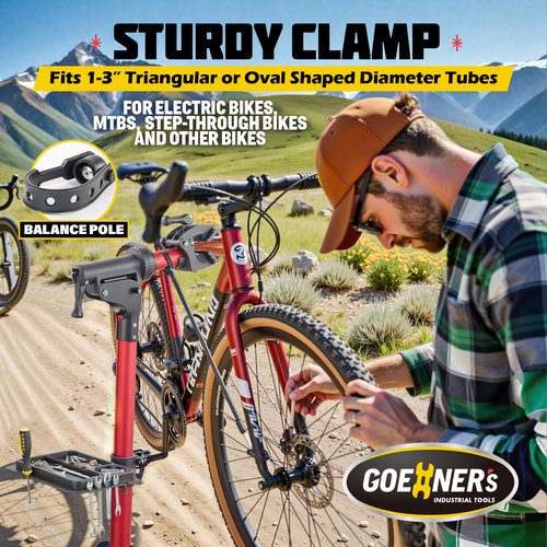 Heavy Duty E Bike Repair Stand (Max 110 lbs) - Portable Bicycle Stand Maintenance Workstand Aluminum Made For Electric Bikes, Mountain Bike and Road Bike
