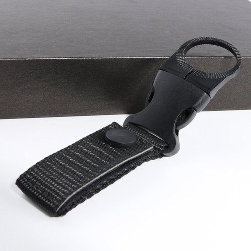 Bottle Hanging Buckle Clip Outdoor EDC Tactical Nylon Webbing Strap Holder Quickdraw Carabiner Carrier Belt for Hiking, Pack of 3