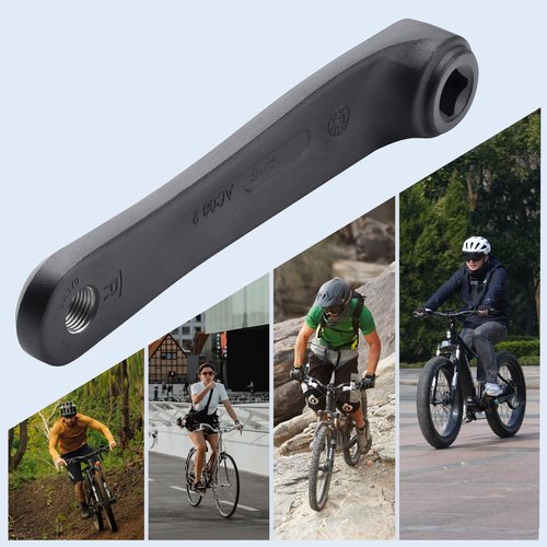 E-Mangue Bicycle Crank Arm 2 Pack, Aluminum Alloy Crank Set for Bafang BBS Mid Motor BBS01 BBS02 BBSHD Electric Bicycle Conversion Kit 170mm