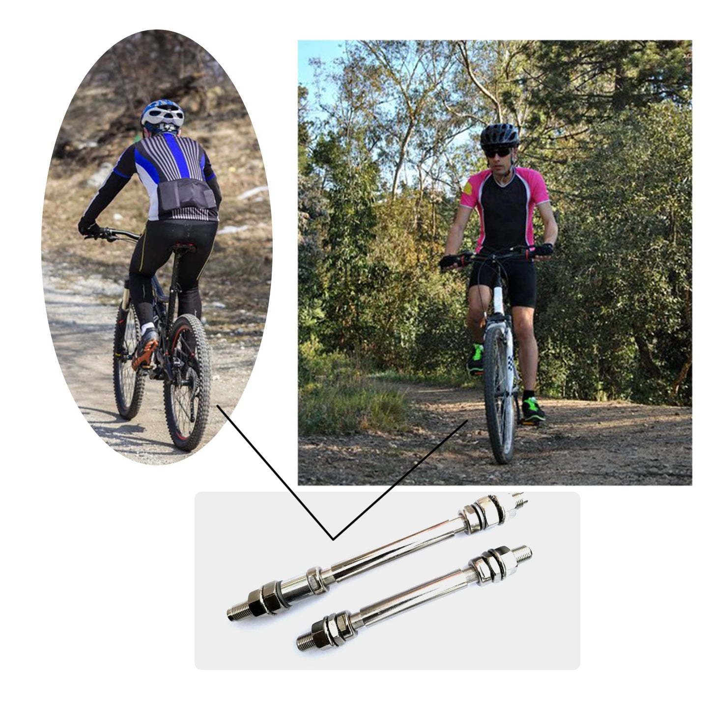 Setaria Viridis Bicycle Axle Bike Axle Bike Hub Mountain Bike Axle Bicycle Multiple Speed Rear Hub Axle Bicycle Wheel Hub Axle Metal Bike Axle Bicycle Axle Quick Release Rear Solid Shaft Lever