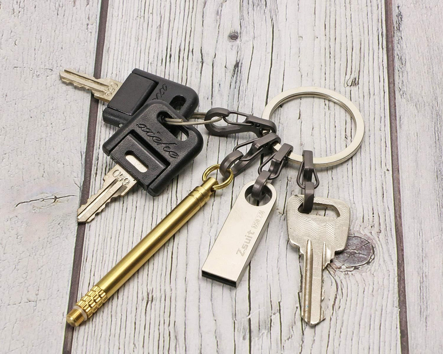 Mini Skater 20PCS Mini Hanging Buckle Spring Backpack Clasps Metal Hook EDC Keychain Keyring Bottle Hooks Paracord Tactical Survival Gear (Gun Grey)