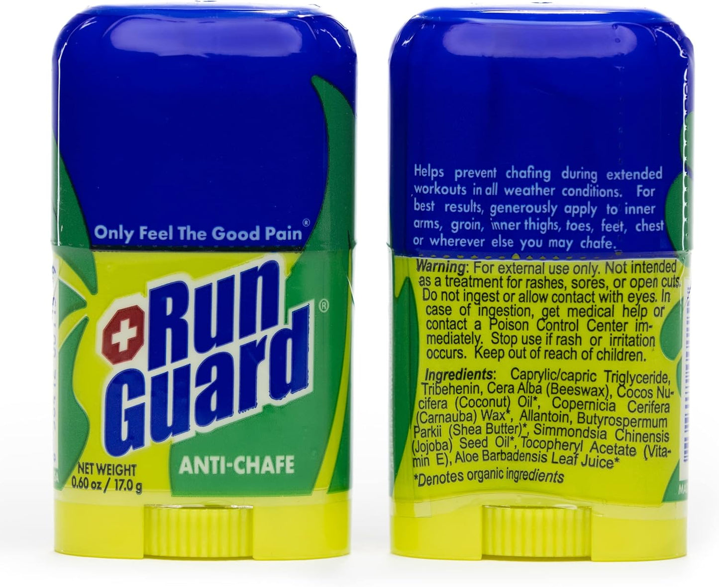 Anti-Chafing Stick - Made with 100% Plant-Based Ingredients Plus Beeswax. Works for All Distance Runners from 5K Walks/Runs to 100 Mile Ultra Marathons (1.4oz - Pack of 1)