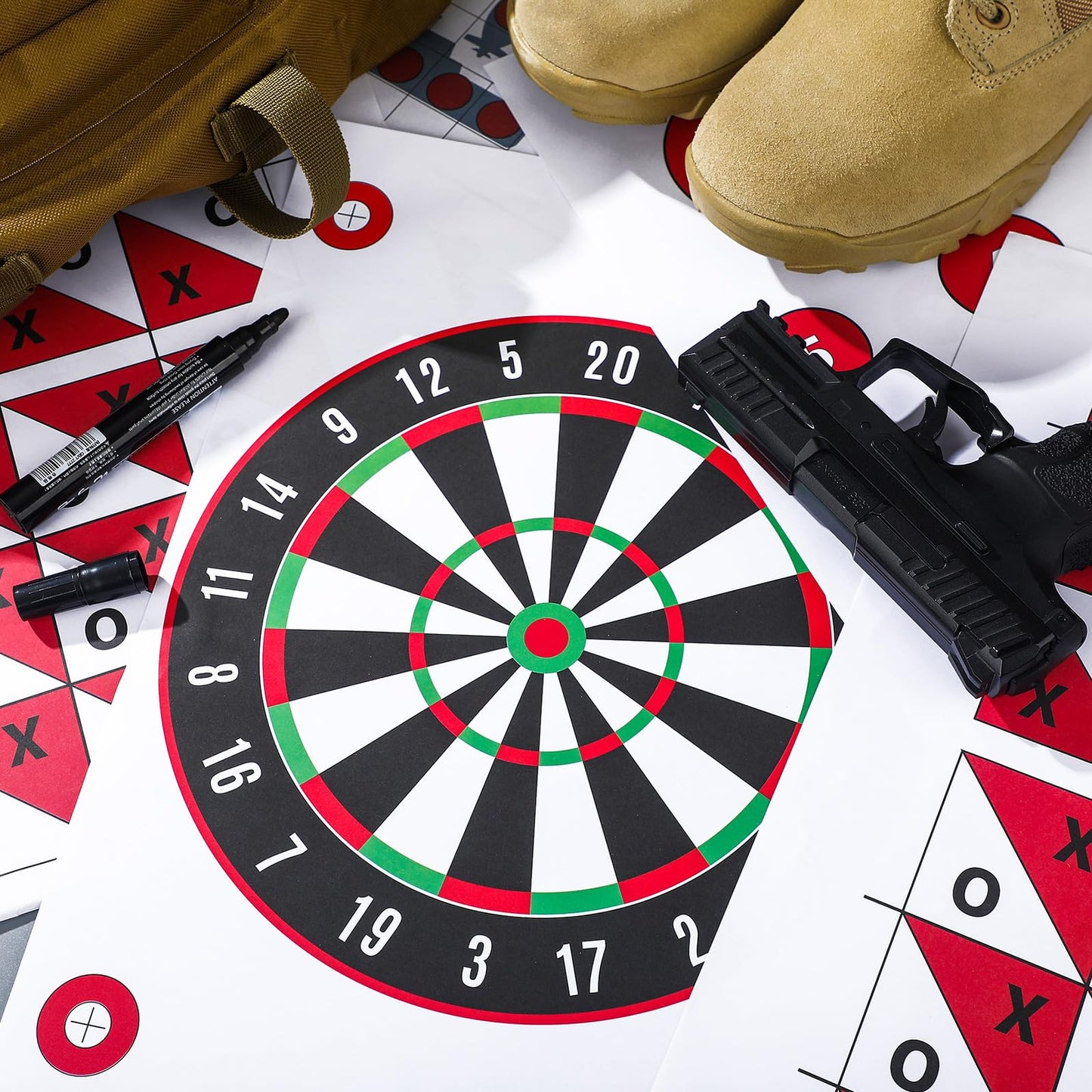 Feifeiya 100 Pack Paper Targets for Shooting Gun and Rifle Game Battle Highly Visible Instant Splattering Targets for Shooting Range or Outdoor Practice