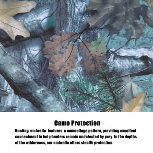 UIIHUNT Tree Stand Hunting Umbrella: Portable Treestand Umbrella, 57" Wide Weather-Resistant Camo Tree Umbrella for Tree Stand, Quick Set, Durable & Easy-to-Install, Hunting Gear and Accessories