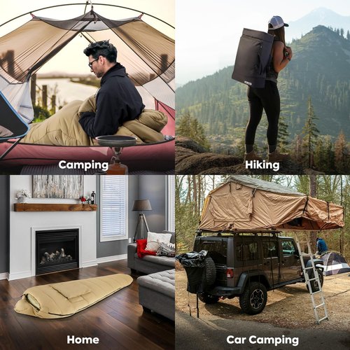 ICECO XL Sleeping Bags for Adults Cold Weather, 0 Degree Sleeping Bag, 3 Seasons Backpacking Sleeping Bag for Kids, Adults, Warm & Washable Winter Sleeping Bags for Camping, Traveling, Outdoor