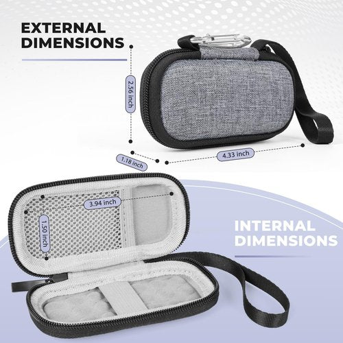 Case Compatible for KardiaMobile EKG Heart Monitor, Hard Travel Case for KardiaMobile 6L, Kardia EKG, Heart Monitor Travel Box (Dark Gray)